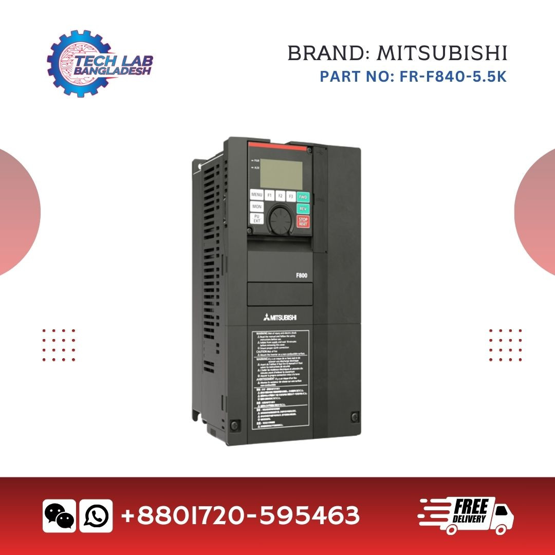 Mitsubishi FR-F840-5.5K VFD | FR-F800 Series Inverter Drive (5.5 kW)