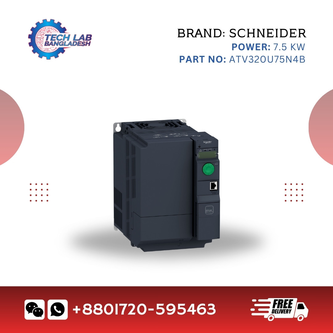 Schneider Electric ATV320U75N4B Altivar Machine VFD – 7.5kW, 3 Phase, 380-500V, 50/60Hz