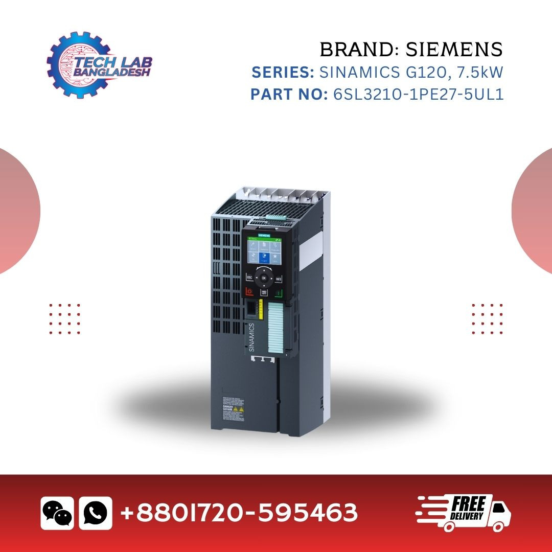 Siemens 6SL3210-1PE27-5UL1 SINAMICS G120 VFD – 7.5kW, 3 Phase, 400V
