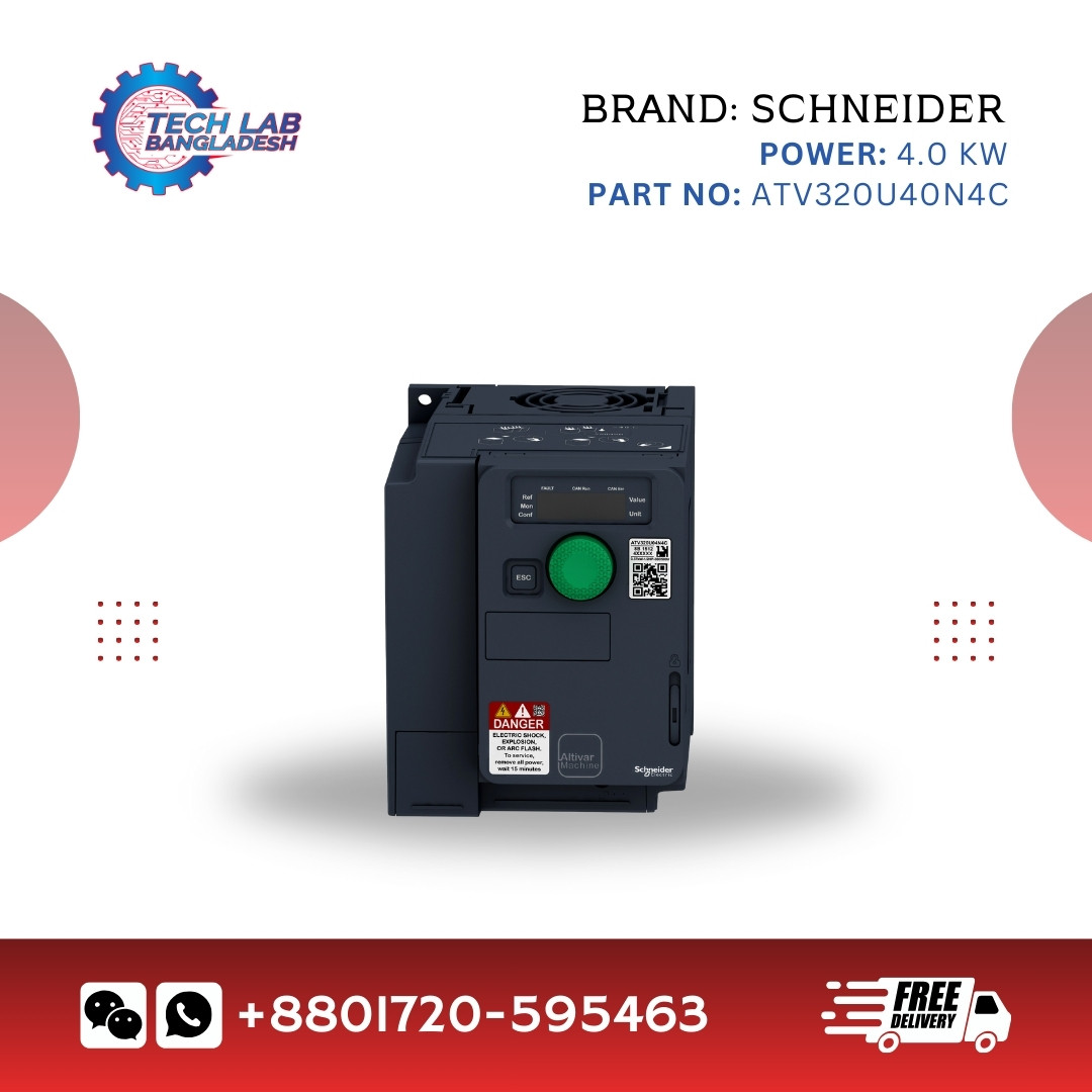 Schneider Electric ATV320U40N4C Altivar Machine VFD – 4kW, 3 Phase, 380-500V, 50/60Hz